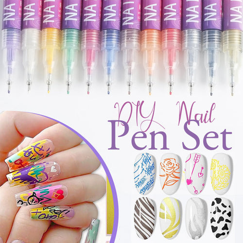 Buy 2 get 1 free（3 sets）🎁free shipping⏳12 Colors Nail Art Pens Set