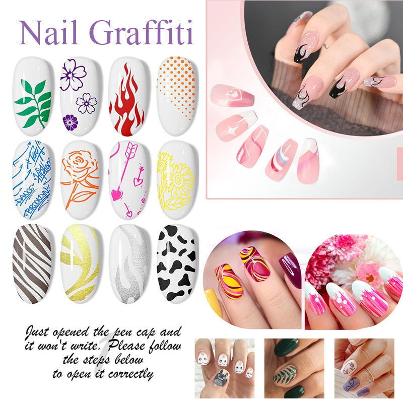 Buy 2 get 1 free（3 sets）🎁free shipping⏳12 Colors Nail Art Pens Set