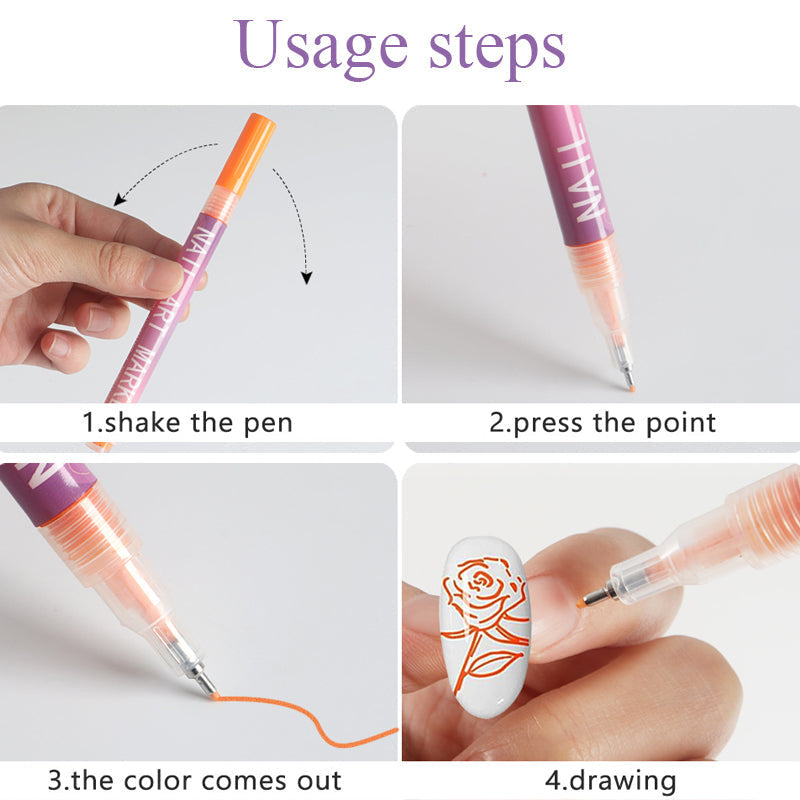 Buy 2 get 1 free（3 sets）🎁free shipping⏳12 Colors Nail Art Pens Set