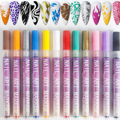 Buy 2 get 1 free（3 sets）🎁free shipping⏳12 Colors Nail Art Pens Set