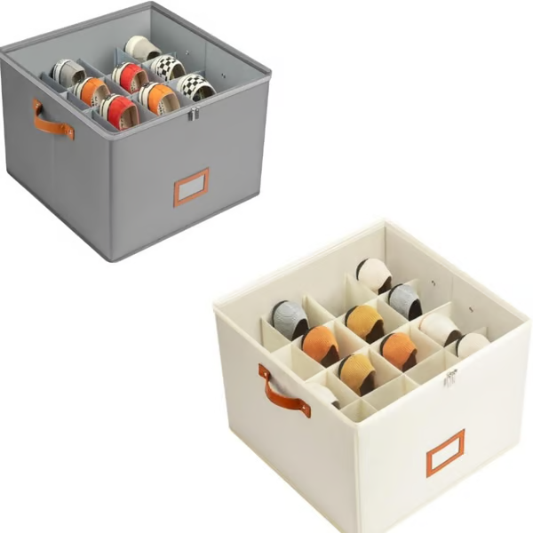 👟 Fabric Shoe Organizer Storage Box – Foldable, Large Capacity, Dustproof & Breathable for Closet & Bedroom 🧺✨-UK
