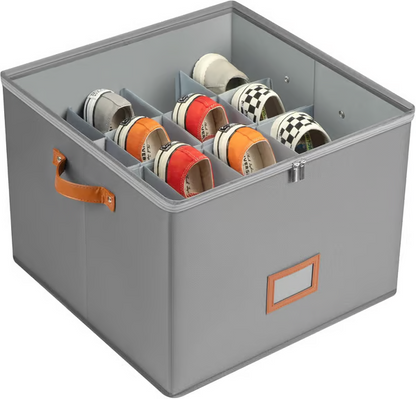 👟 Fabric Shoe Organizer Storage Box – Foldable, Large Capacity, Dustproof & Breathable for Closet & Bedroom 🧺✨-UK