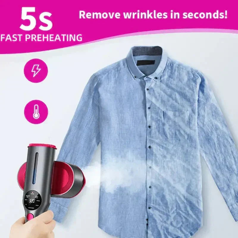 🥳2026 HOT SALE💨  Steam Iron & Steamer 2-in-1 – Kills 99.99% mites & bacteria. 5s preheat, 150ml tank. Ceramic plate, even heat. Safe for silk to cotton. Your fabric care essential. 🛡️🌿
