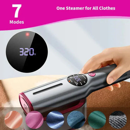 🥳2026 HOT SALE💨  Steam Iron & Steamer 2-in-1 – Kills 99.99% mites & bacteria. 5s preheat, 150ml tank. Ceramic plate, even heat. Safe for silk to cotton. Your fabric care essential. 🛡️🌿