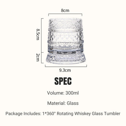 🥛💎New Year Hot Sale 49% OFF✨🔥360° Rotating Whiskey Glass Tumbler