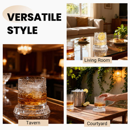 🥛💎New Year Hot Sale 49% OFF✨🔥360° Rotating Whiskey Glass Tumbler