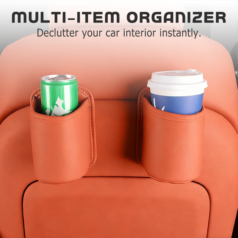 🥳2026 HOT SALE🚗🧺 50% OFF! Leather Car Door Cup Holder – Wide‑mouth opening, easy reach for drinks & phone. Clip‑on secure fit. PU leather, tough & stylish. 🛡️✨