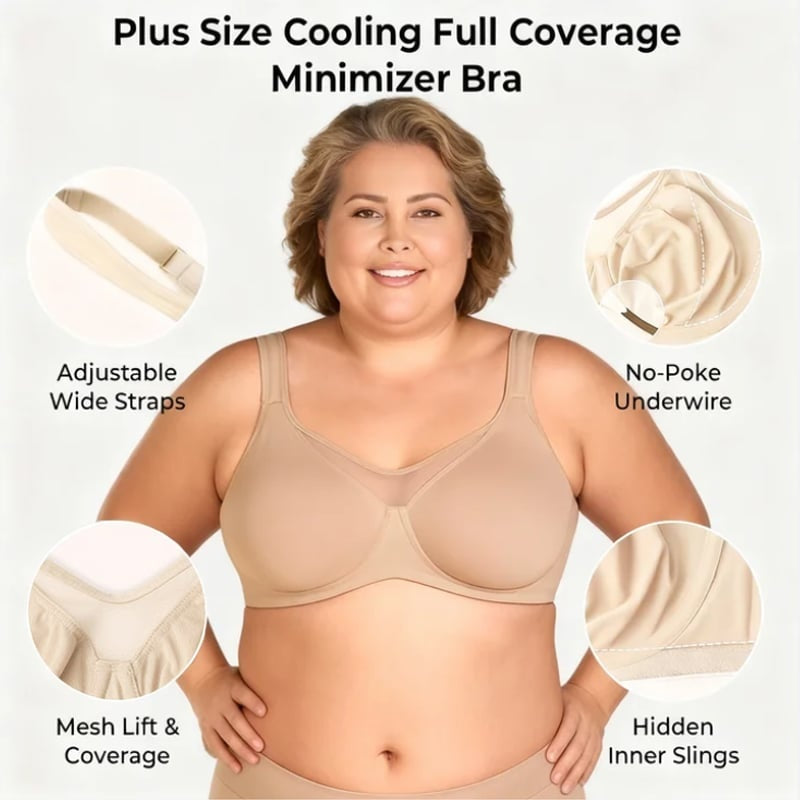 🏆 Last Day Special Price £9.77 ! 💐Women's Elegant Sheer Full Coverage Plus Size Bra