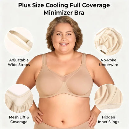🏆 Last Day Special Price £9.77 ! 💐Women's Elegant Sheer Full Coverage Plus Size Bra