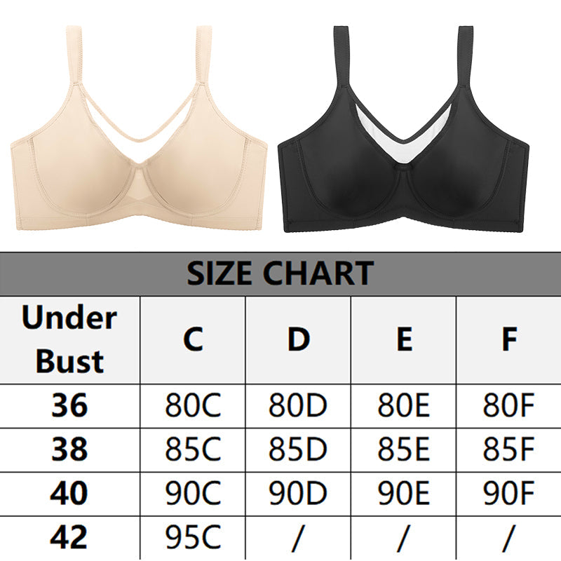 🏆 Last Day Special Price £9.77 ! 💐Women's Elegant Sheer Full Coverage Plus Size Bra