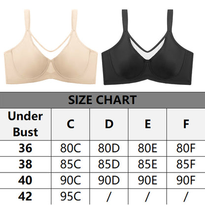 🏆 Last Day Special Price £9.77 ! 💐Women's Elegant Sheer Full Coverage Plus Size Bra