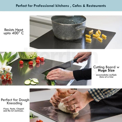 🔪 50% OFF NOW! ✨ Stainless Steel Countertop Chopping Board – Hygienic, Knife-Friendly & Easy-Clean Surface 🍽️