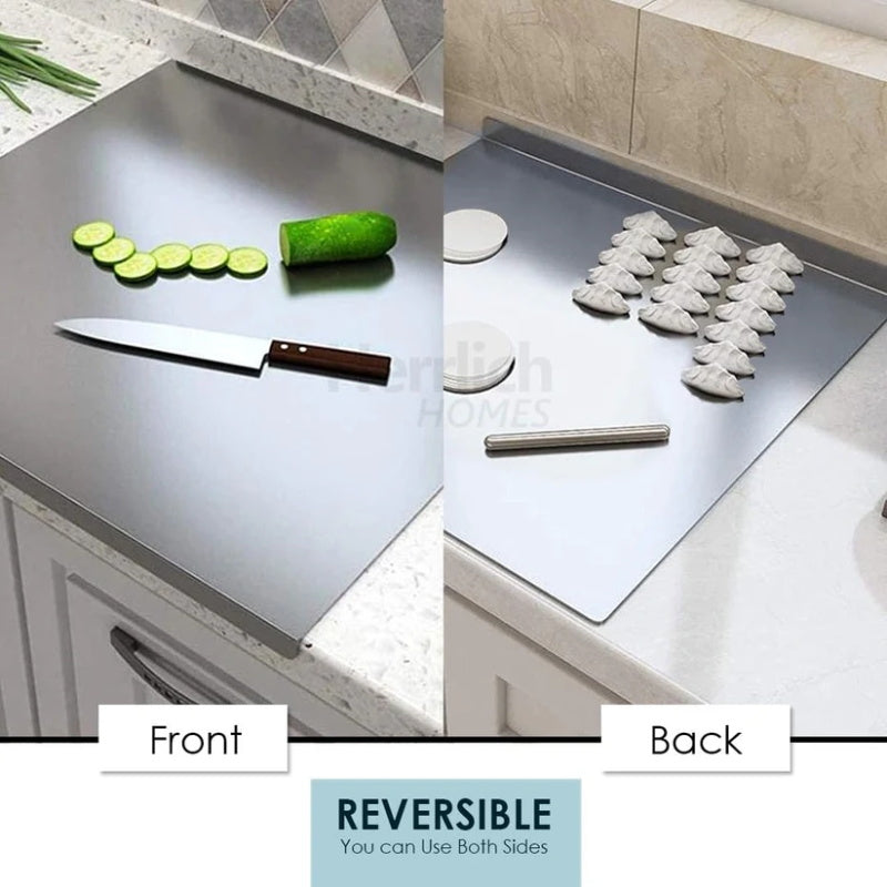 🔪 50% OFF NOW! ✨ Stainless Steel Countertop Chopping Board – Hygienic, Knife-Friendly & Easy-Clean Surface 🍽️