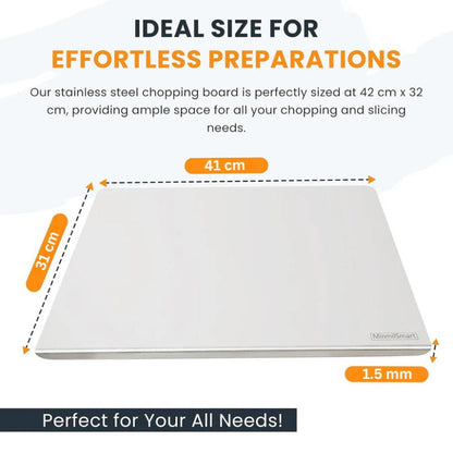🔪 50% OFF NOW! ✨ Stainless Steel Countertop Chopping Board – Hygienic, Knife-Friendly & Easy-Clean Surface 🍽️