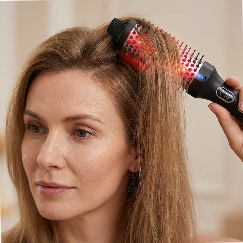 🔄 2-in-1 Magic Styler | Heated Straightener & Curler Comb | Switch Styles in Seconds ✨【-50%】