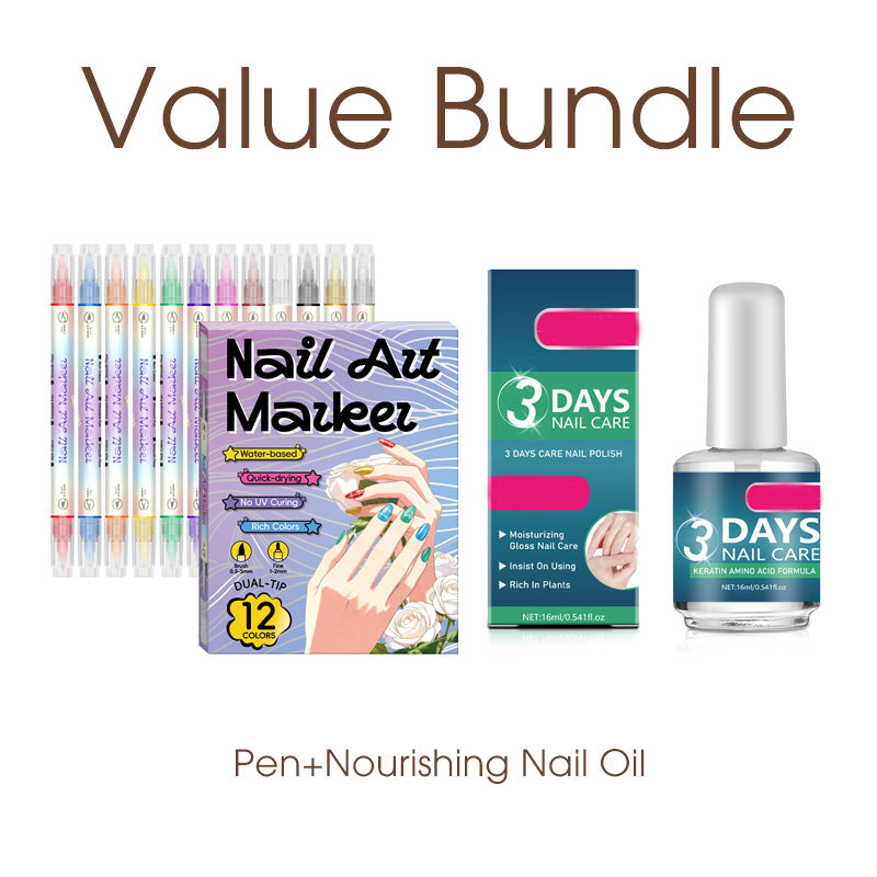 ⏳ Limited Time 50% Off! 💅🖌️Dual‑Tip Nail Art Pens