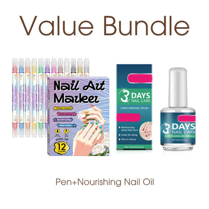 ⏳ Limited Time 50% Off! 💅🖌️Dual‑Tip Nail Art Pens