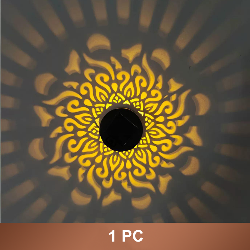 Solar Mandala Light – Stunning Pattern Projection, 2-in-1 Floor & Wall Design & IP65 Waterproof Auto On/Off 🌿