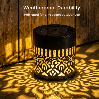 Solar Mandala Light – Stunning Pattern Projection, 2-in-1 Floor & Wall Design & IP65 Waterproof Auto On/Off 🌿