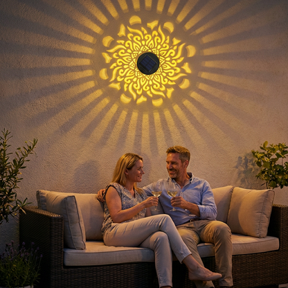 Solar Mandala Light – Stunning Pattern Projection, 2-in-1 Floor & Wall Design & IP65 Waterproof Auto On/Off 🌿