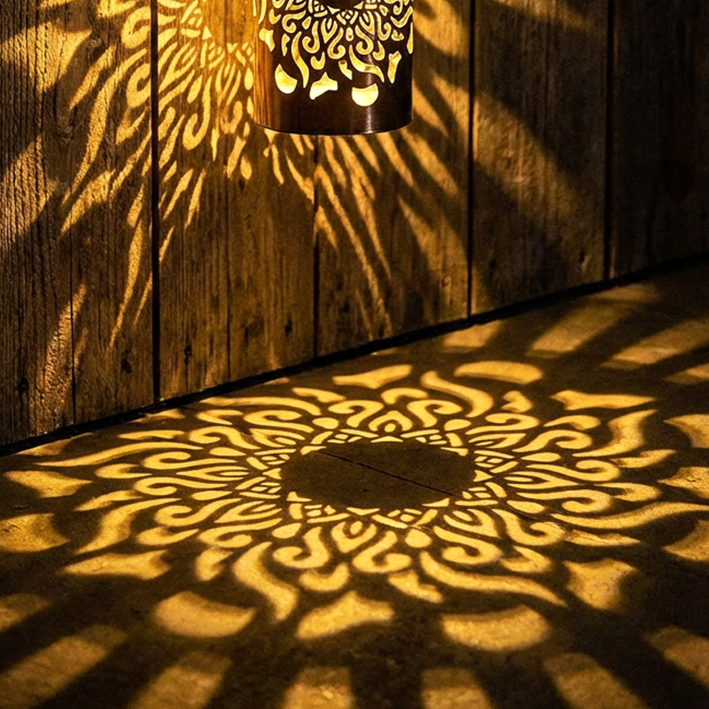 Solar Mandala Light – Stunning Pattern Projection, 2-in-1 Floor & Wall Design & IP65 Waterproof Auto On/Off 🌿