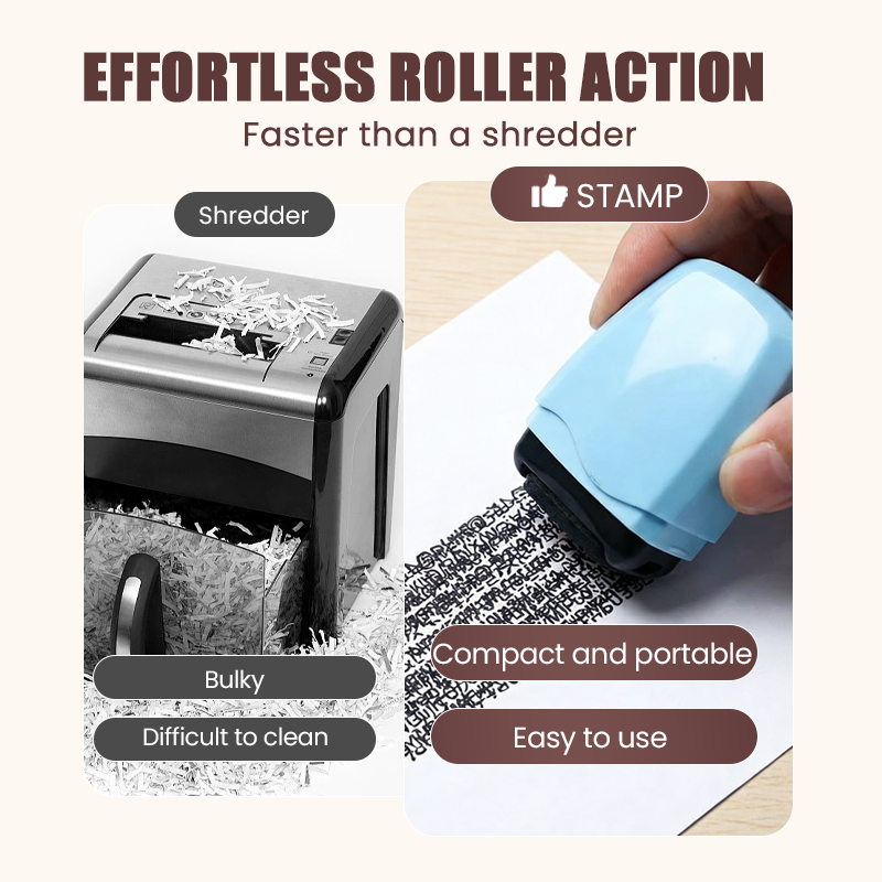 🛡️ ✉️Privacy Roller Stamp – Hide personal info instantly. No shredding needed. Refillable & portable. 🔏✨