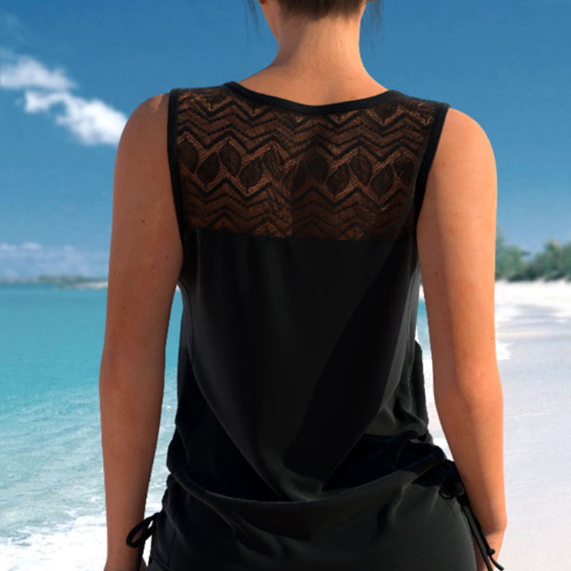 💗 Miraclesuit Women's Tummy Control Tankini Set with Built-In Bra – Flattering Boho Swimwear with Shorts🔥GB
