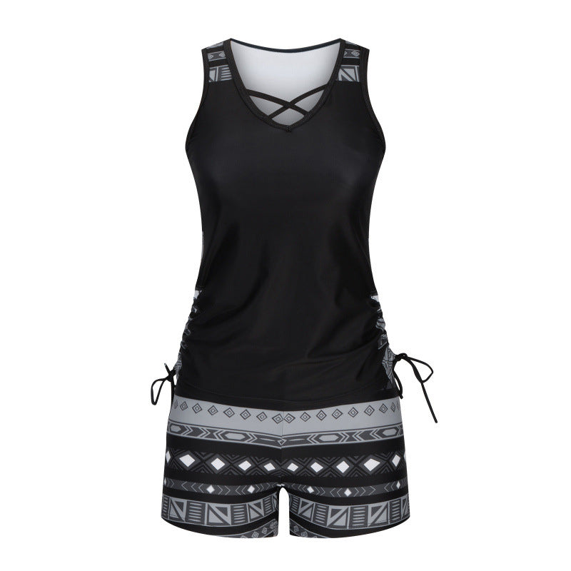 🥳SUMMER HOT SALE🔥Women's Printed Two-Piece Tankini Swimsuit