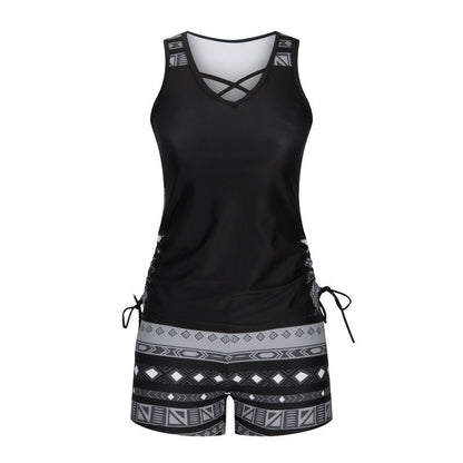 🥳SUMMER HOT SALE🔥Women's Printed Two-Piece Tankini Swimsuit