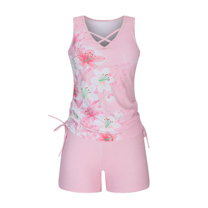 🥳SUMMER HOT SALE🔥Women's Printed Two-Piece Tankini Swimsuit