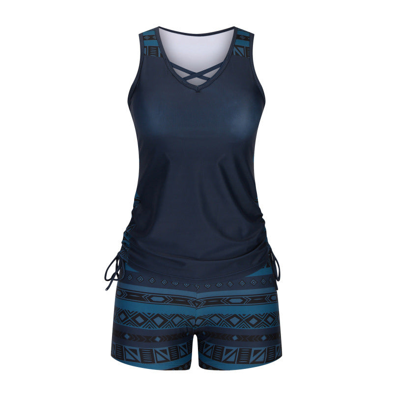 🥳SUMMER HOT SALE🔥Women's Printed Two-Piece Tankini Swimsuit