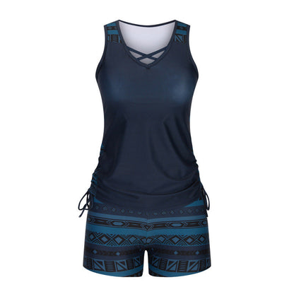 🥳SUMMER HOT SALE🔥Women's Printed Two-Piece Tankini Swimsuit
