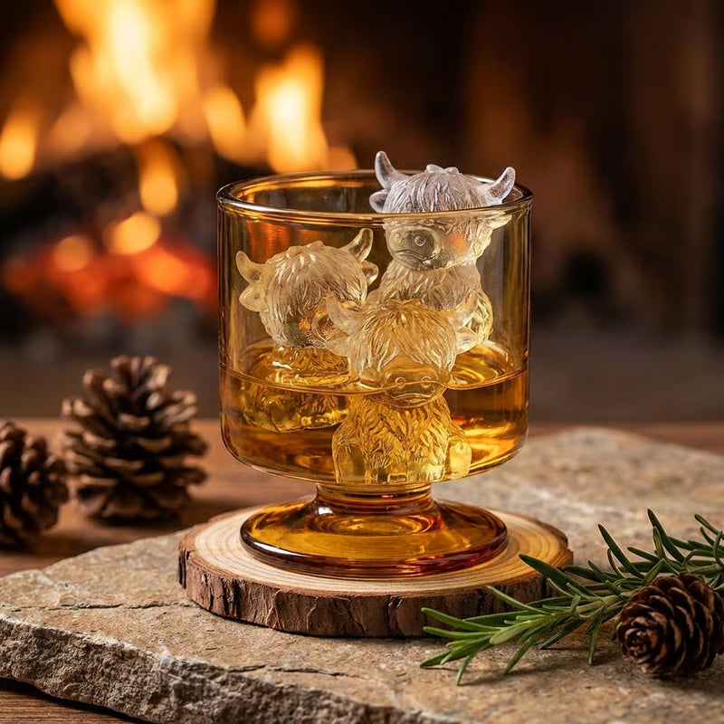 🐮Highland Cow Ice Cube Mold - Adorable 3D Silicone Tray for Drinks & Parties 🧊