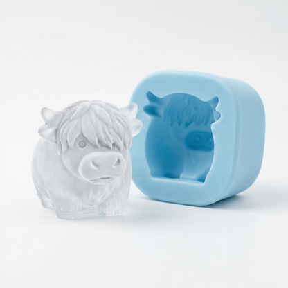 🐮Highland Cow Ice Cube Mold - Adorable 3D Silicone Tray for Drinks & Parties 🧊