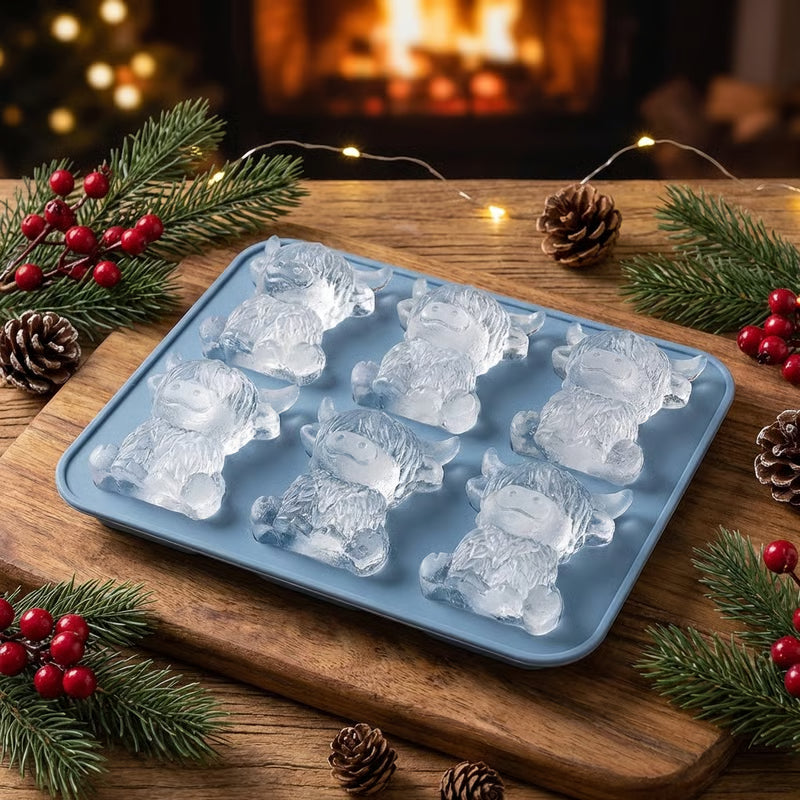 🐮Highland Cow Ice Cube Mold - Adorable 3D Silicone Tray for Drinks & Parties 🧊