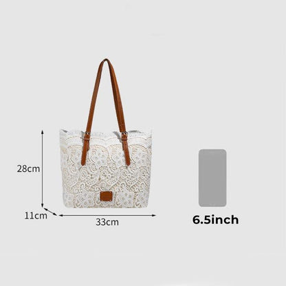 ✨🩷New Arrivals Special Price :￡11.99!🩷👜Nice Gift-Elegant Lace Large Capacity Tote Bag