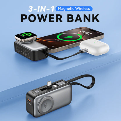 💥Last Day Special Sale 50% OFF✨All-In-One Magnetic Wireless Power Bank Pocket Travel Charger