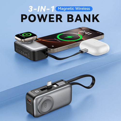 💥Last Day Special Sale 50% OFF✨All-In-One Magnetic Wireless Power Bank Pocket Travel Charger