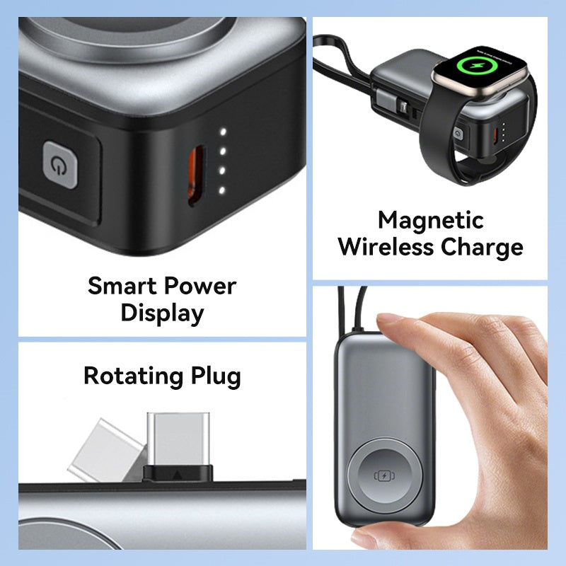 💥Last Day Special Sale 50% OFF✨All-In-One Magnetic Wireless Power Bank Pocket Travel Charger