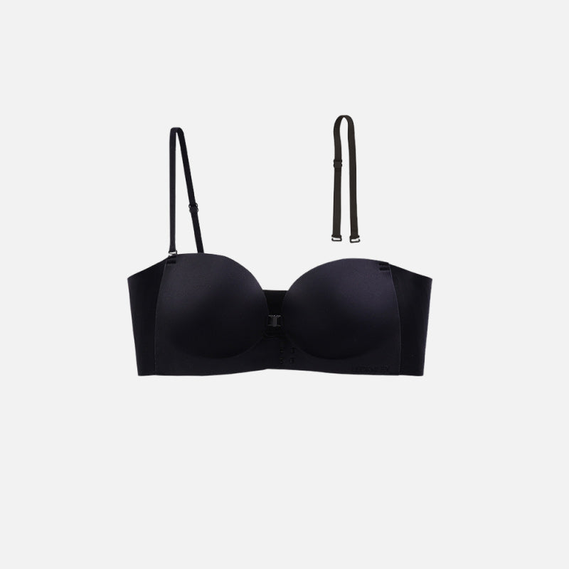 👙🤍Women’s Seamless Front Closure Strapless Bra, Ultra Soft Moisture-Wicking Invisible Everyday Bra
