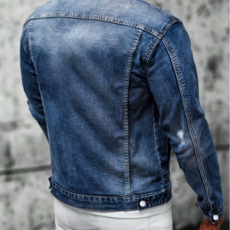 🧥 50% OFF NOW! 👖 Men's Casual Vintage-Wash Distressed Denim Jacket – Timeless Design, Durable Fabric & Functional Pockets ✨