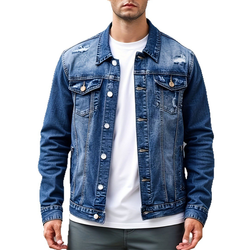 🧥 50% OFF NOW! 👖 Men's Casual Vintage-Wash Distressed Denim Jacket – Timeless Design, Durable Fabric & Functional Pockets ✨