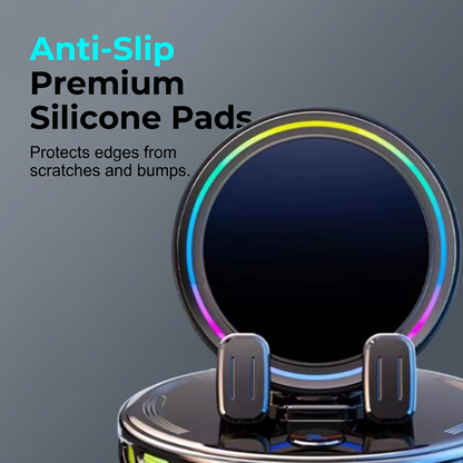 RGB Electric Car Phone Mount with Wireless Charging