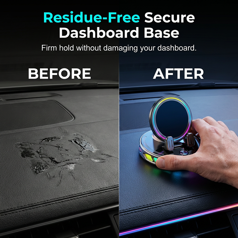 RGB Electric Car Phone Mount with Wireless Charging
