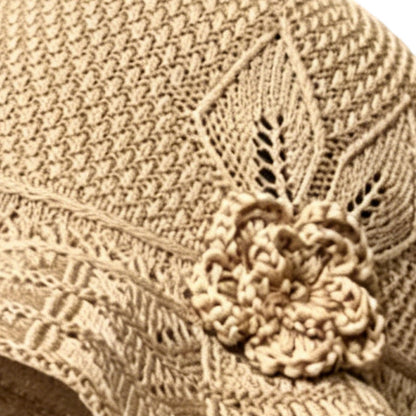 🥳SUMMER HOT SALE🥳💞50K+ SOLD!💥50% OFF! 🔥Women's Crochet Bucket Hat with Flower Accent