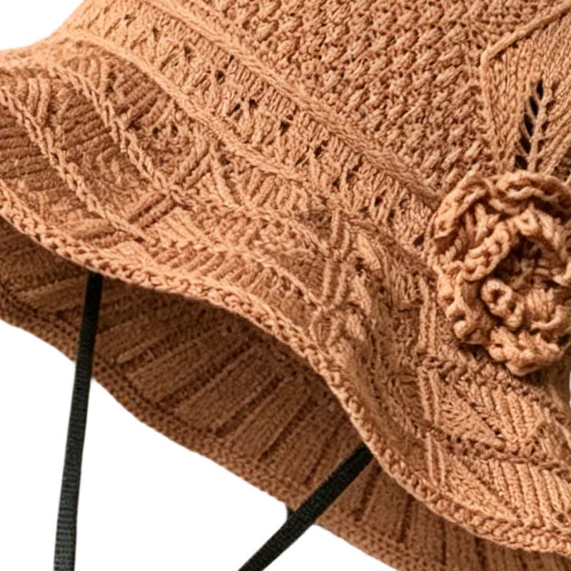 🥳SUMMER HOT SALE🥳💞50K+ SOLD!💥50% OFF! 🔥Women's Crochet Bucket Hat with Flower Accent