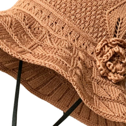 🥳SUMMER HOT SALE🥳💞50K+ SOLD!💥50% OFF! 🔥Women's Crochet Bucket Hat with Flower Accent
