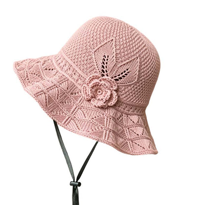 🥳SUMMER HOT SALE🥳💞50K+ SOLD!💥50% OFF! 🔥Women's Crochet Bucket Hat with Flower Accent