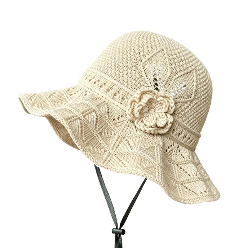 🥳SUMMER HOT SALE🥳💞50K+ SOLD!💥50% OFF! 🔥Women's Crochet Bucket Hat with Flower Accent