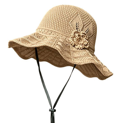 🥳SUMMER HOT SALE🥳💞50K+ SOLD!💥50% OFF! 🔥Women's Crochet Bucket Hat with Flower Accent